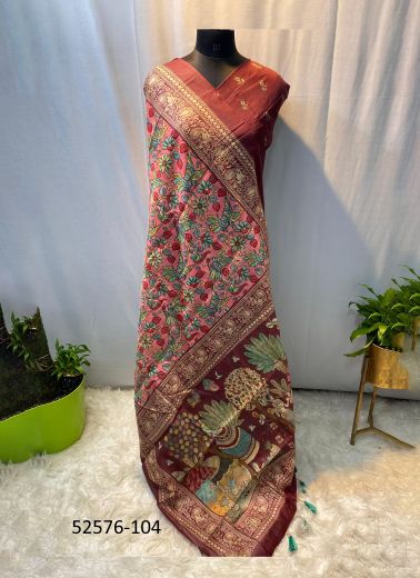 Multicolored Soft Cotton Floral Printed Festive-Wear Saree